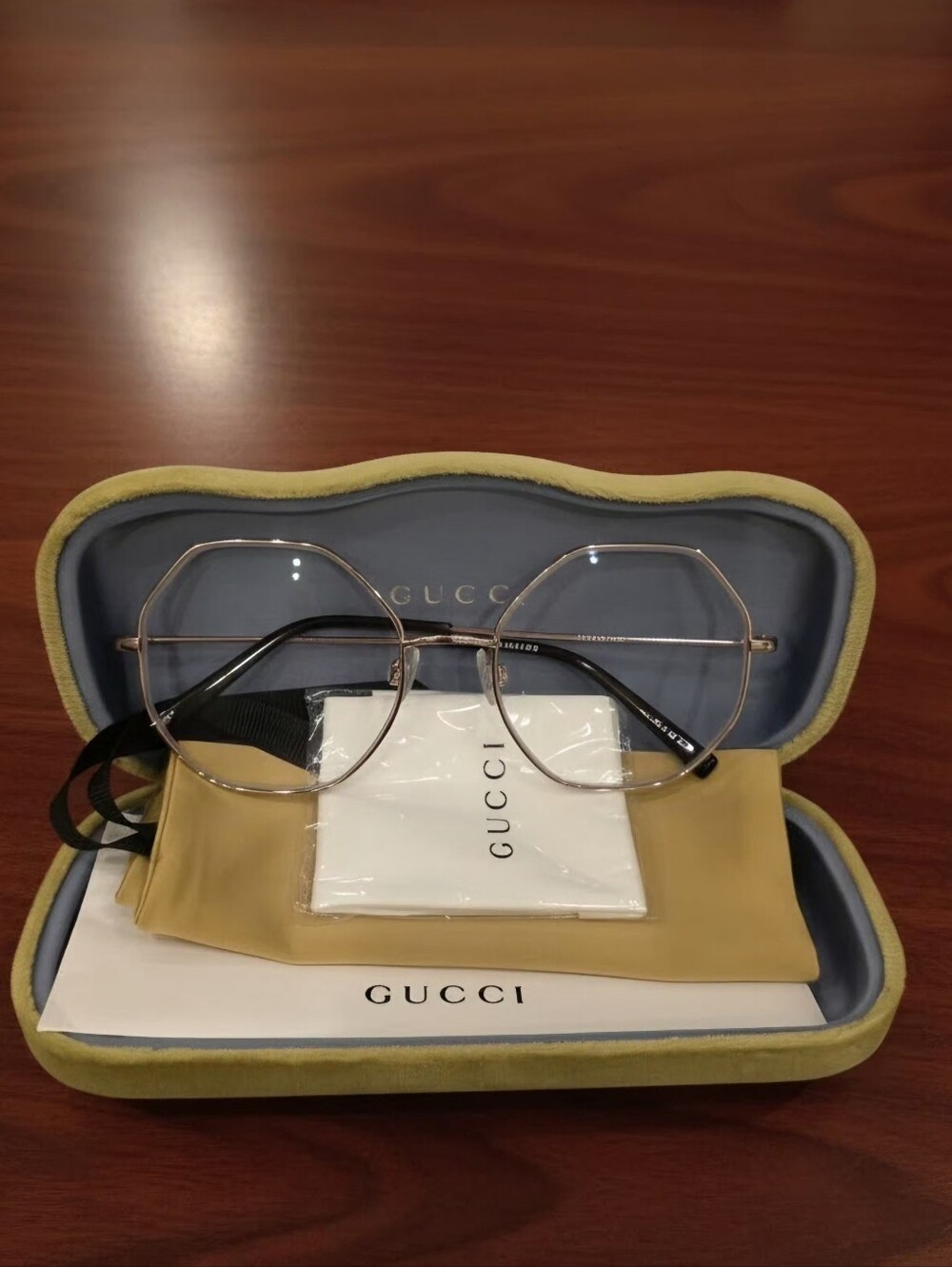 #165 Warby Parker Gold Metal Glasses